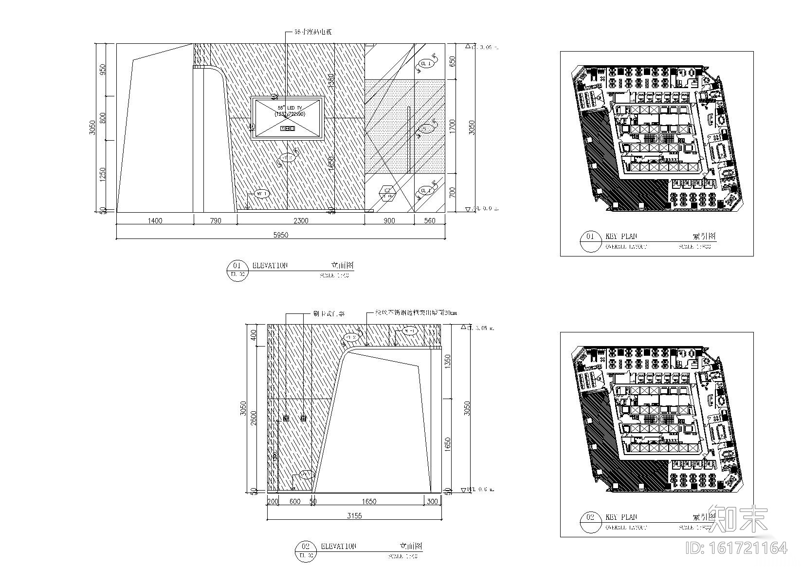 [上海]异形空间医疗办公室施工图_附效果图cad施工图下载【ID:161721164】