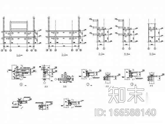 [北京]21层国贸宿舍楼装修改造结构施工图cad施工图下载【ID:166588140】