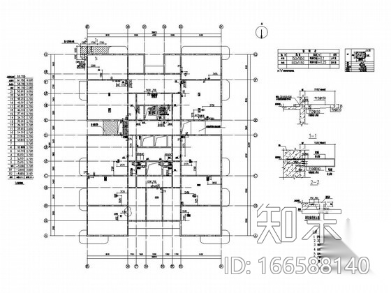 [北京]21层国贸宿舍楼装修改造结构施工图cad施工图下载【ID:166588140】