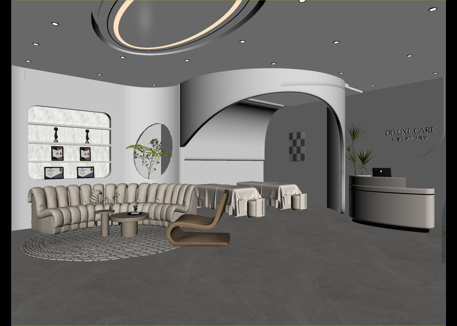现代美容院3D模型下载【ID:1214674323】