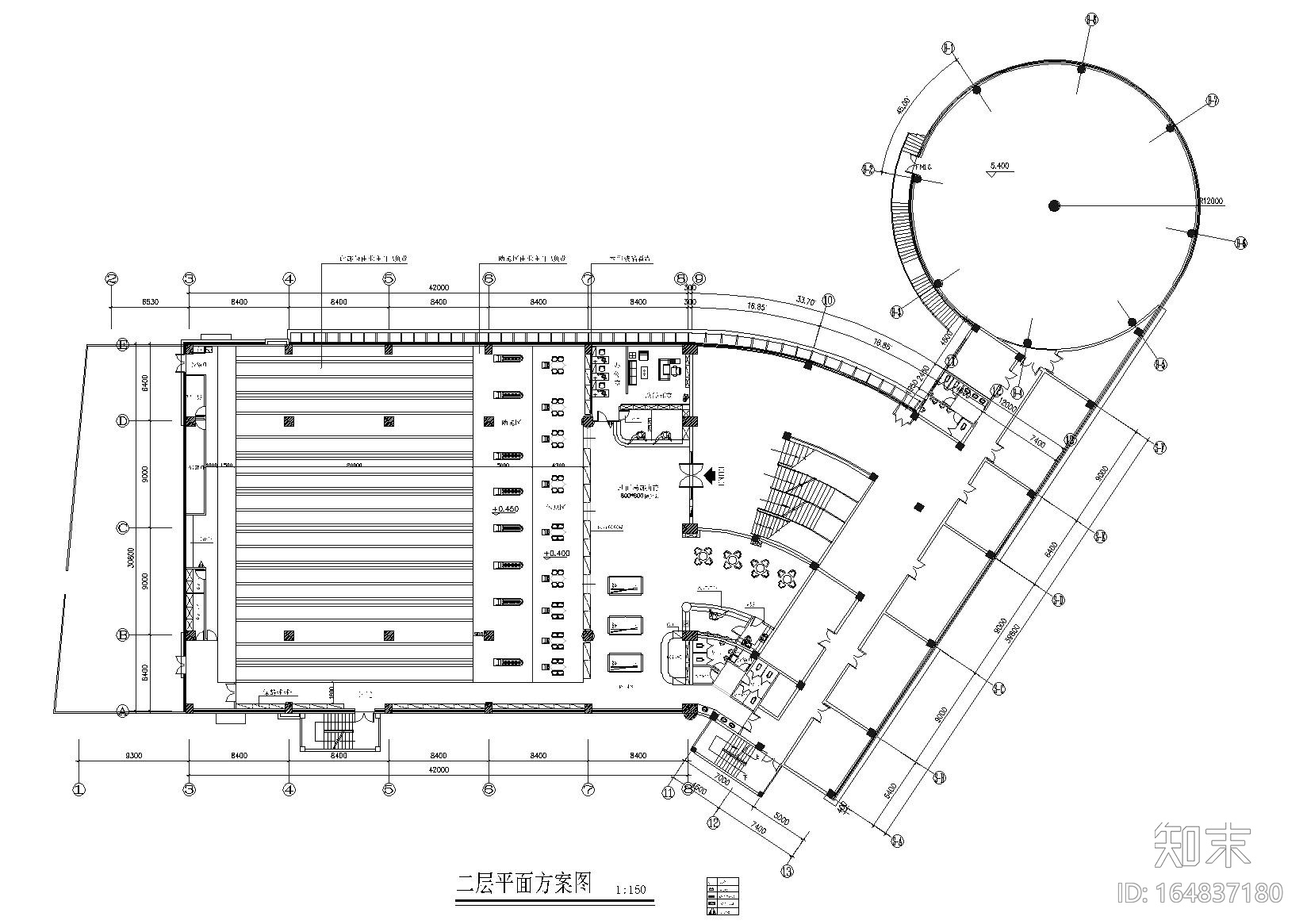 文体中心保龄球馆装饰项目设计施工图cad施工图下载【ID:164837180】