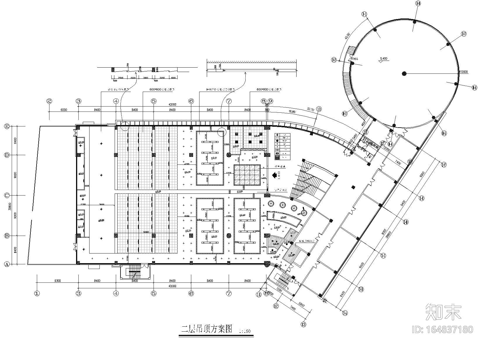文体中心保龄球馆装饰项目设计施工图cad施工图下载【ID:164837180】