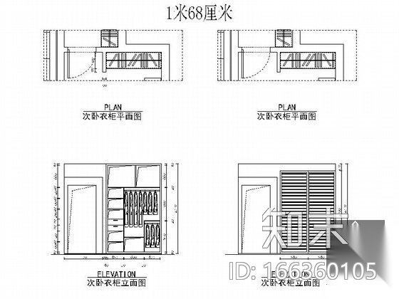 家装各类柜子立面成套CAD图块下载施工图下载【ID:166360105】