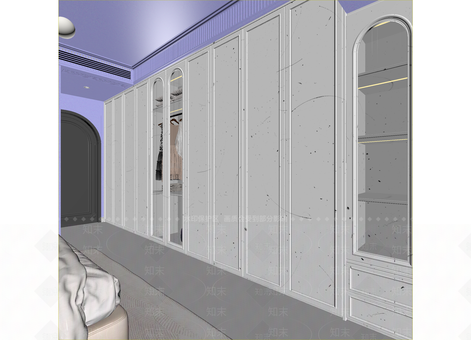 法式衣帽间3D模型下载【ID:1215072064】