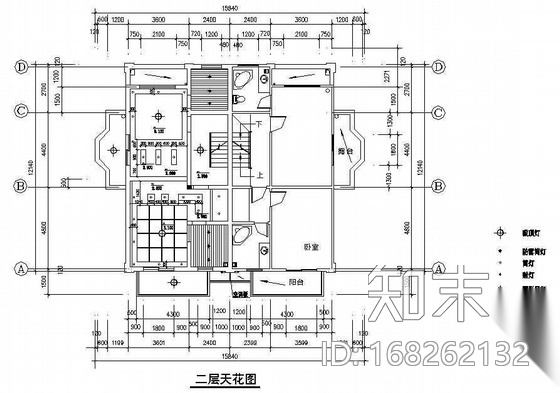 某四层别墅装饰施工图cad施工图下载【ID:168262132】