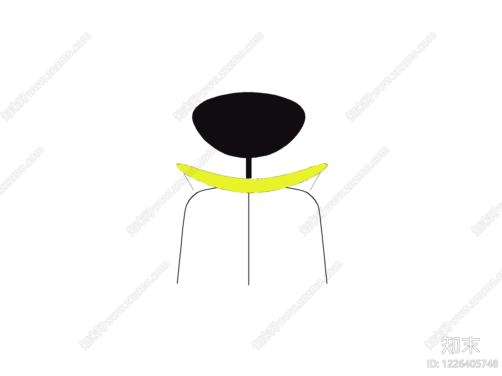椅子cad施工图下载【ID:1226405748】