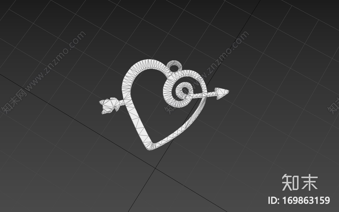 心箭吊坠3d打印模型下载【ID:169863159】
