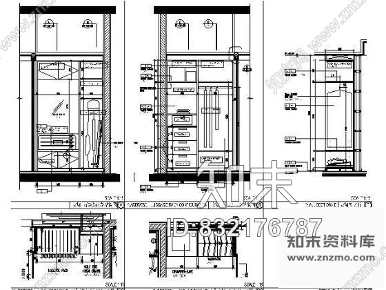 图块/节点酒店套房衣柜详图cad施工图下载【ID:832176787】