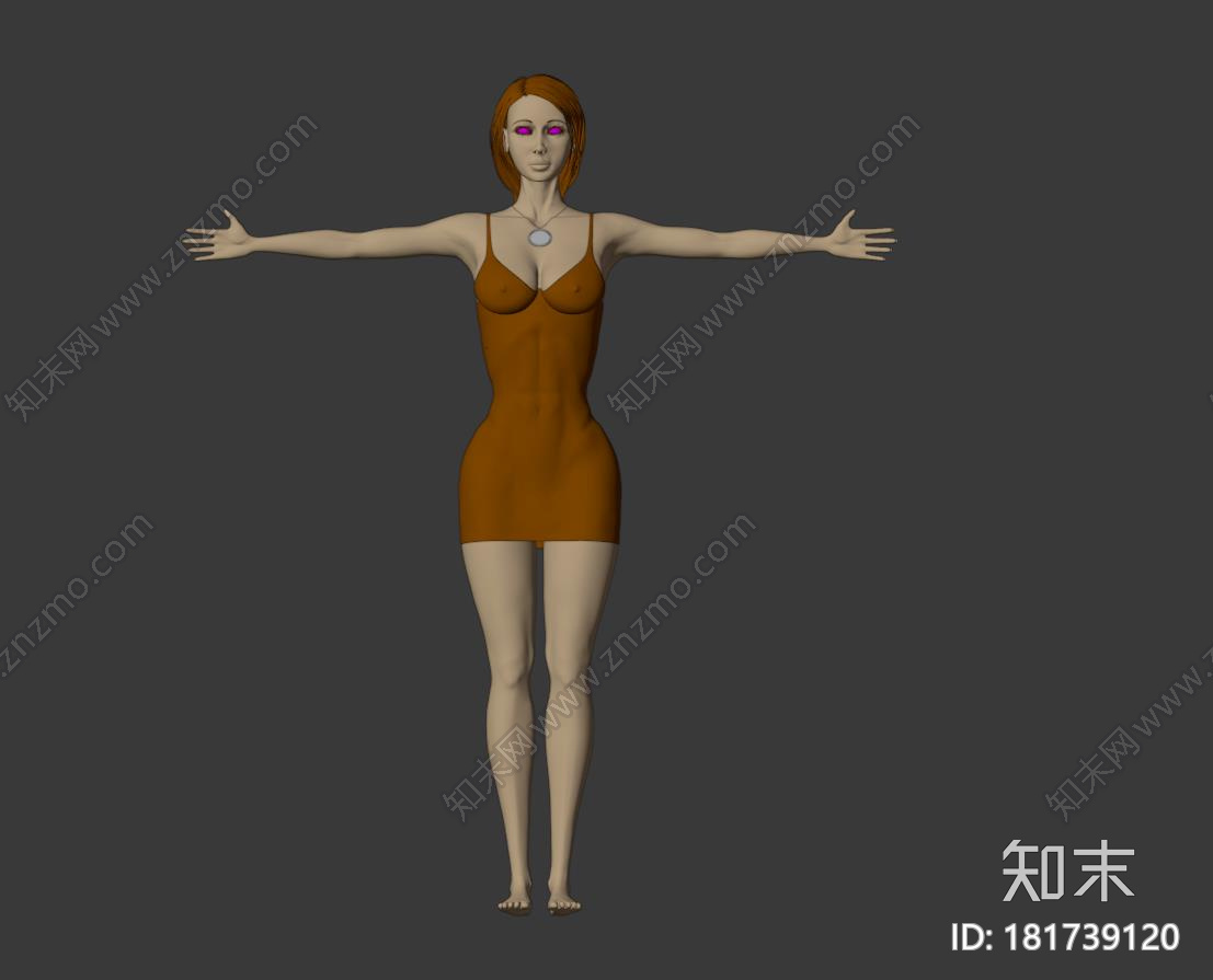 欧美连衣裙女性CG模型下载【ID:181739120】