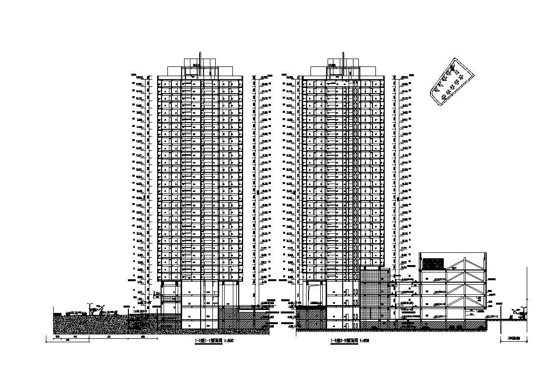 [广东]欧陆风格居住区建筑施工图设计 （CAD）施工图下载【ID:149578117】