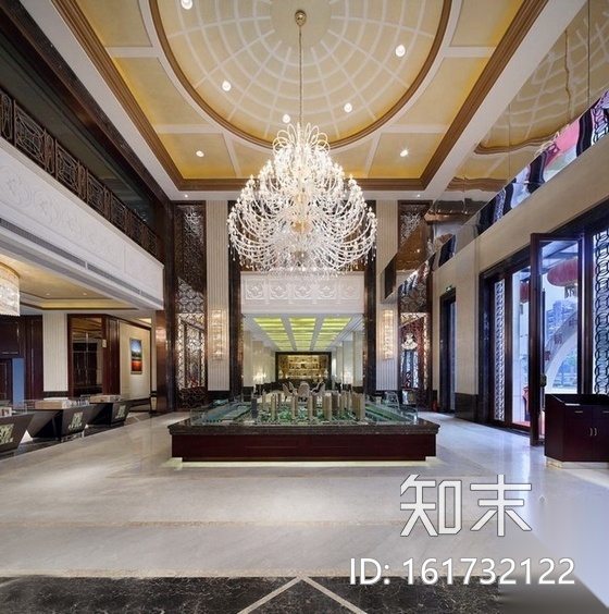 [武汉]奢华国际城售楼部装修图（含效果）cad施工图下载【ID:161732122】