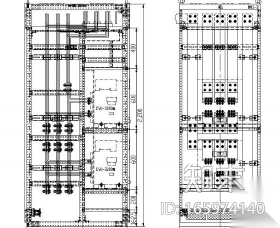 GCK开关柜装配图cad施工图下载【ID:165974140】