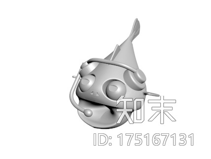 戴耳机的小鱼3d打印模型下载【ID:175167131】