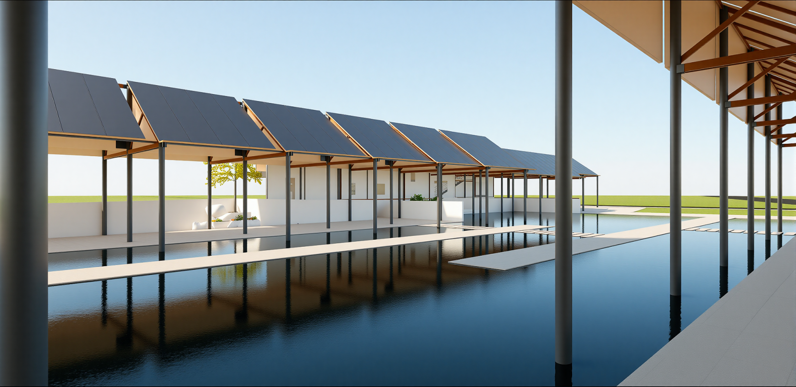 现代泳池SU模型下载【ID:1215212705】