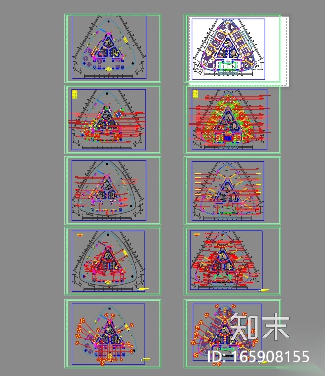 上海知名商区写字楼室内装修竣工图+效果图施工图下载【ID:165908155】