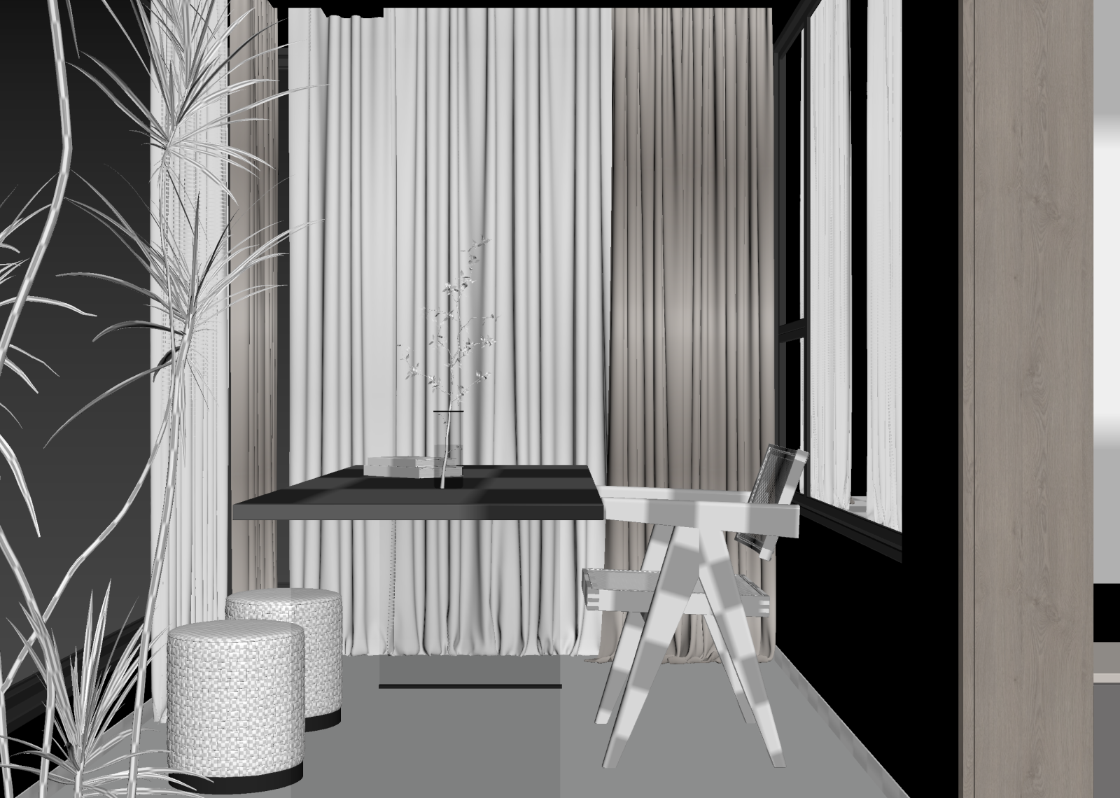 现代家居餐厅3D模型下载【ID:1215174762】
