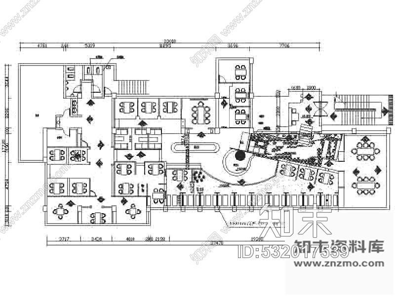 施工图盐城某茶馆装修图cad施工图下载【ID:532017539】