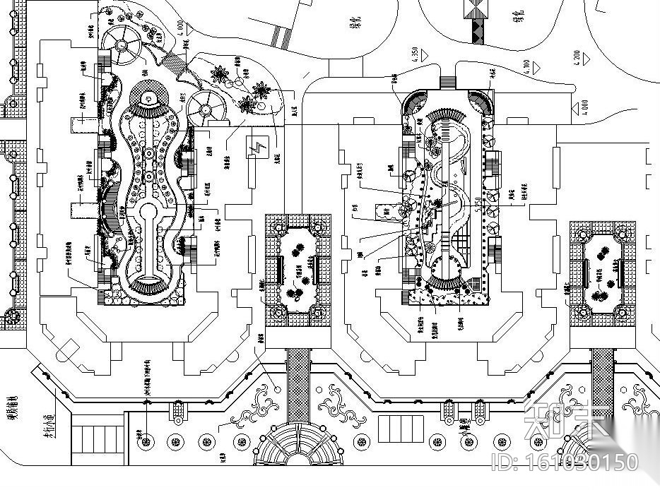 [上海]某小区居住区全套绿化景观施工图设计（CAD）施工图下载【ID:161030150】