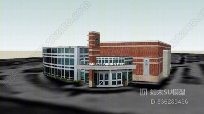 马歇尔大学Harless餐厅SU模型下载【ID:536289486】