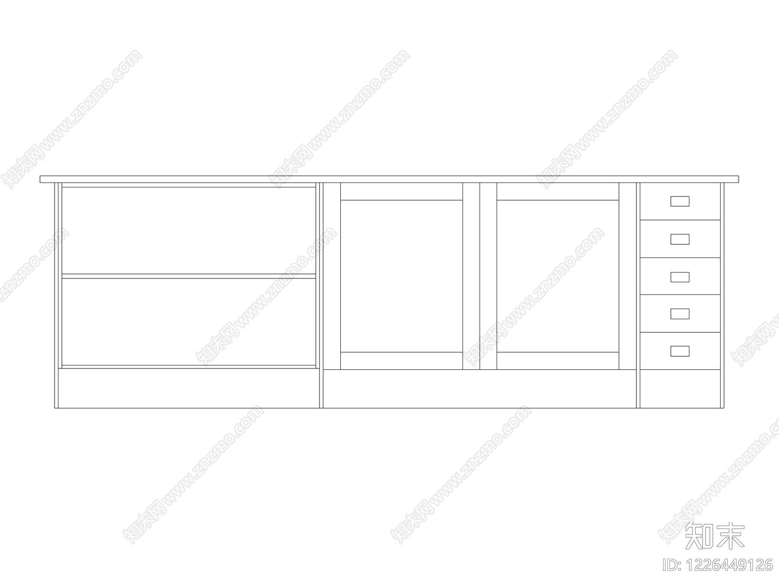 柜子cad施工图下载【ID:1226449126】