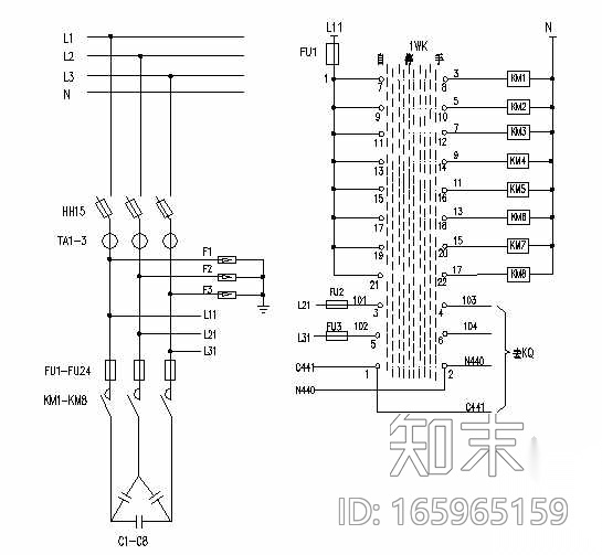 某污水厂全套电气原理图cad施工图下载【ID:165965159】