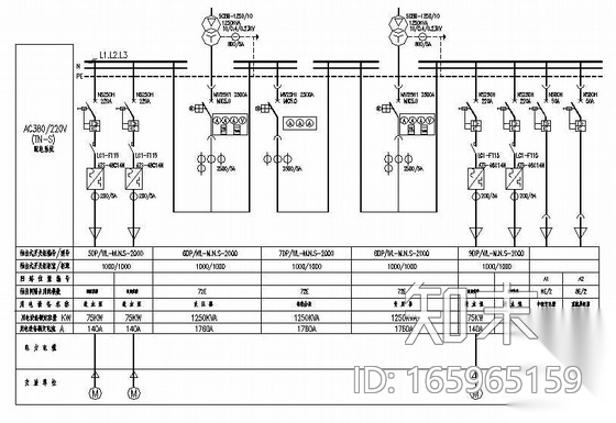 某污水厂全套电气原理图cad施工图下载【ID:165965159】