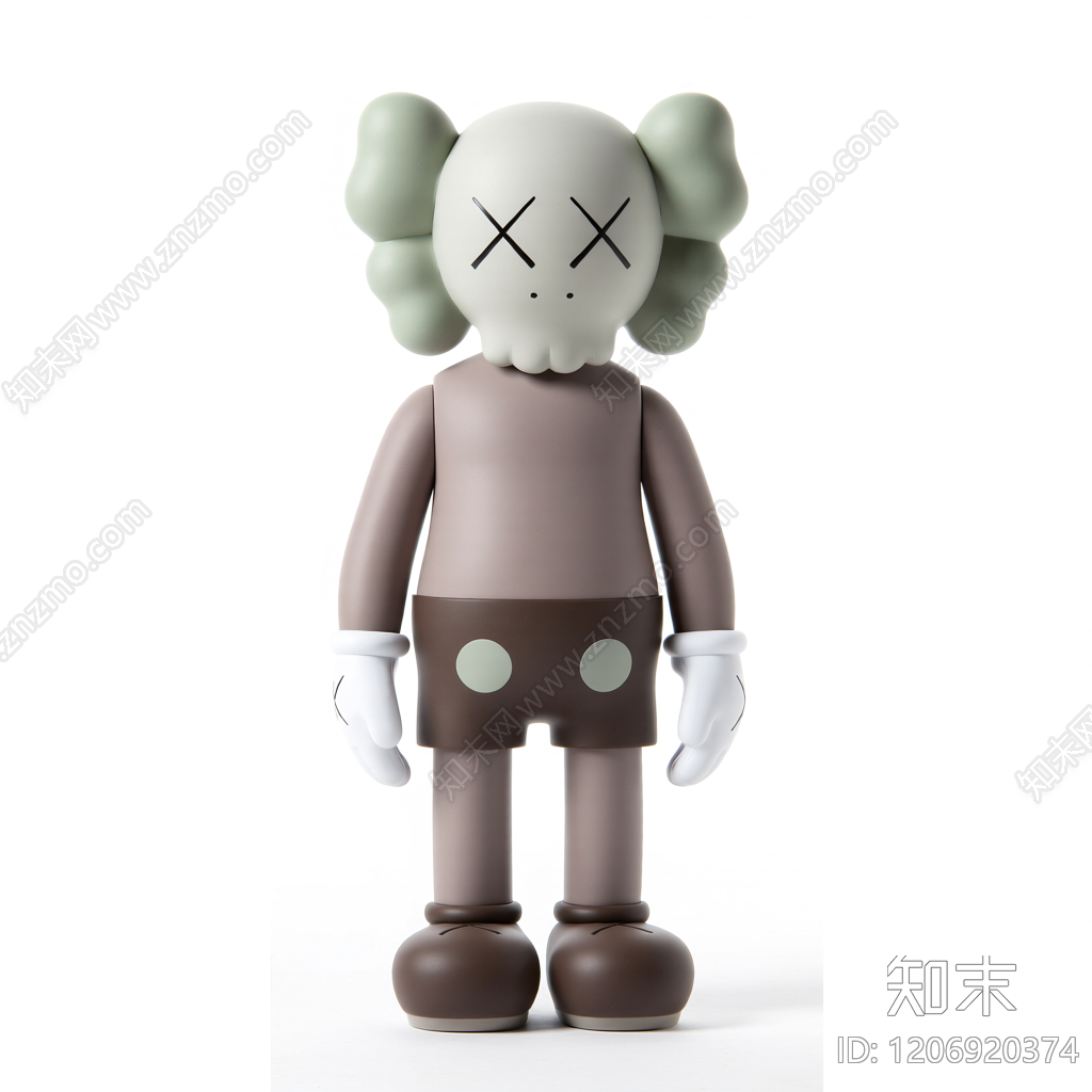 KAWS雕塑人物3D模型下载【ID:1206920374】