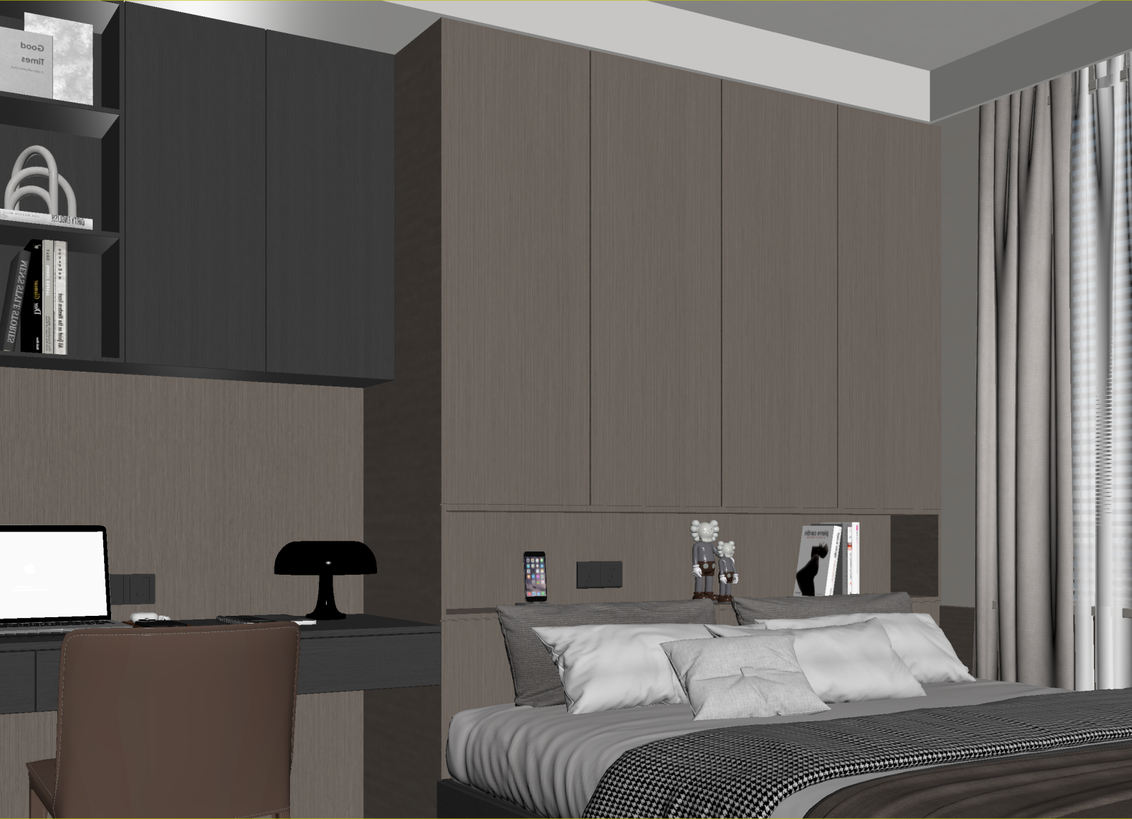 现代酒店客房3D模型下载【ID:1215154668】
