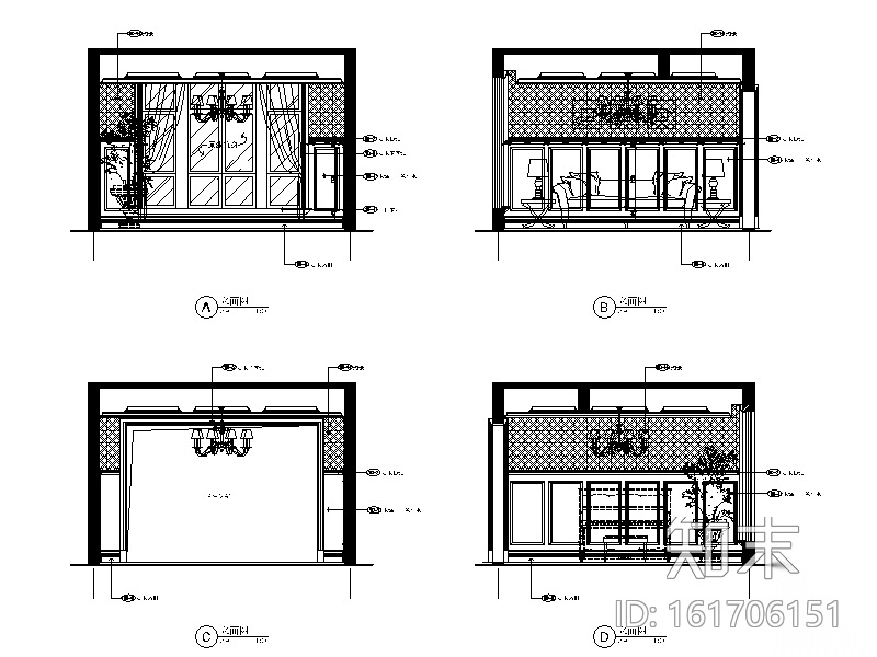 [重庆]英伦风格别墅样板房设计CAD施工图（含效果图）cad施工图下载【ID:161706151】