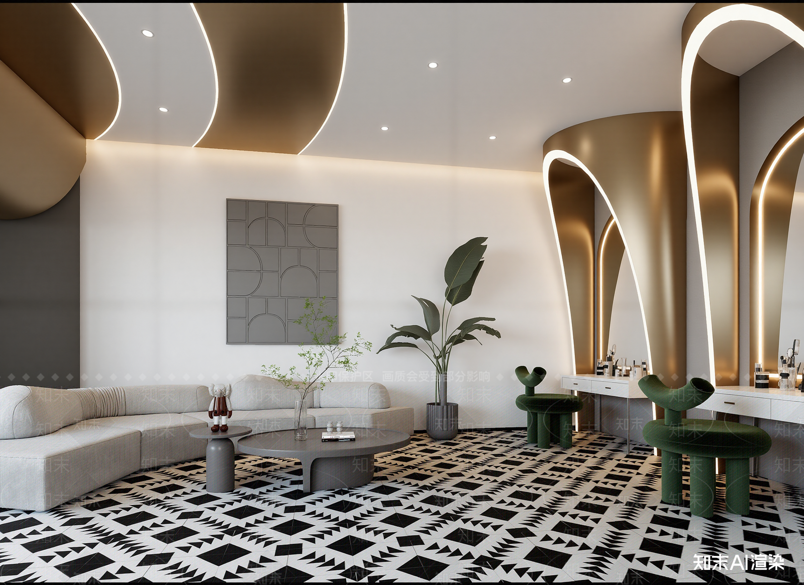 现代美容院3D模型下载【ID:1214156512】