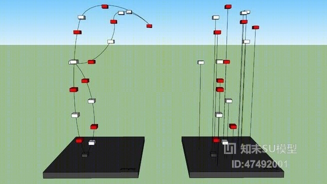 落地灯SU模型下载【ID:418060258】