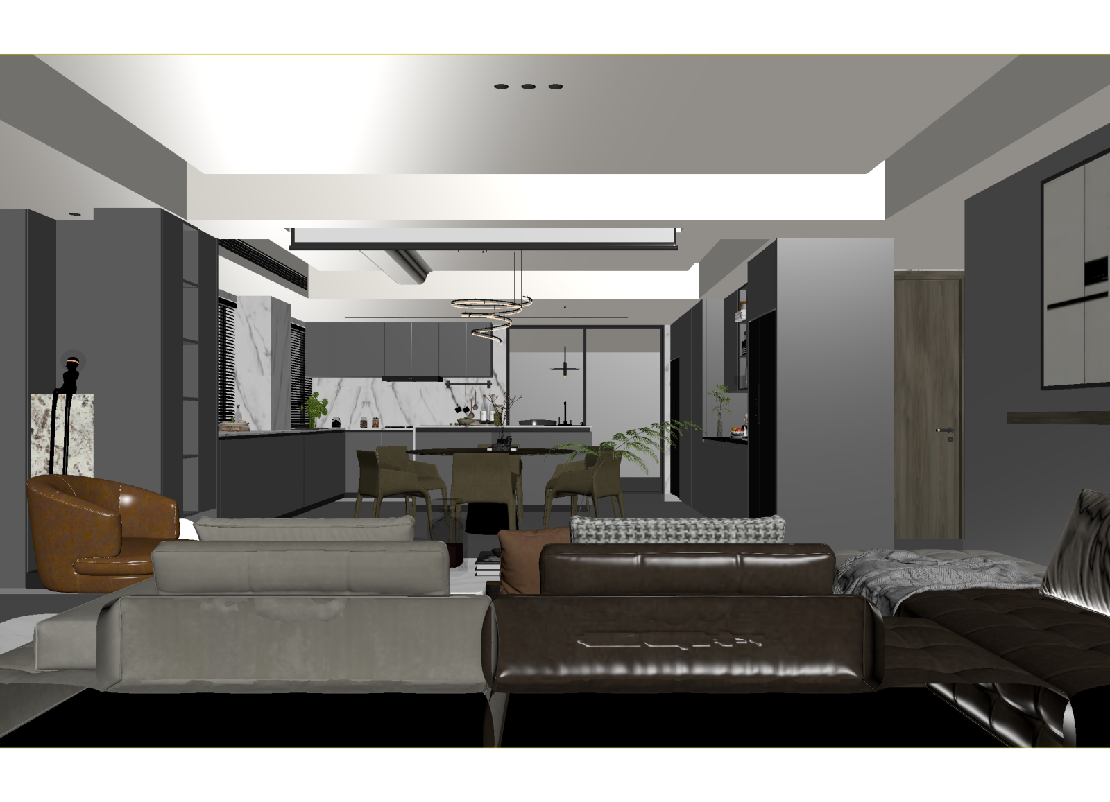 意式客餐厅3D模型下载【ID:1215099485】