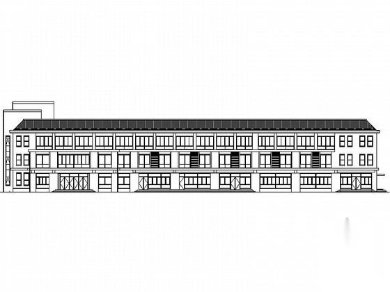 [德州]某社会福利中心三层商住楼建筑扩初图cad施工图下载【ID:167215141】