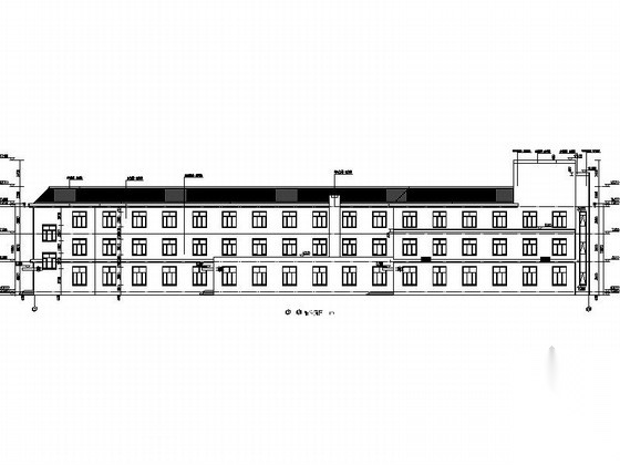 [德州]某社会福利中心三层商住楼建筑扩初图cad施工图下载【ID:167215141】