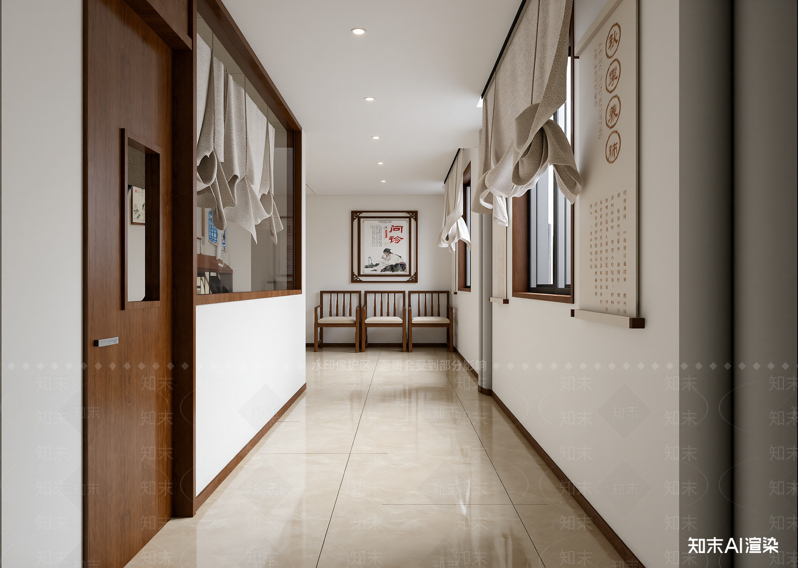 中式走廊3D模型下载【ID:1214796363】