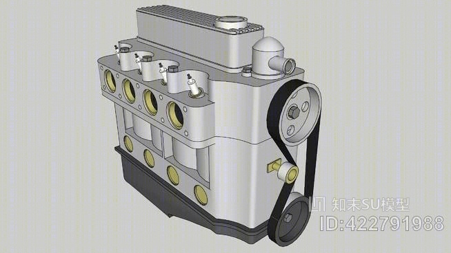 汽油发动机SU模型下载【ID:422791988】