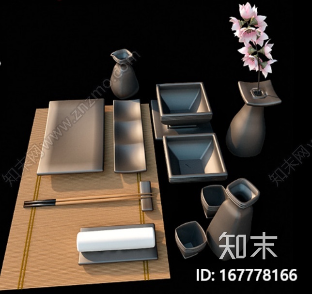 餐具模型CG模型下载【ID:167778166】