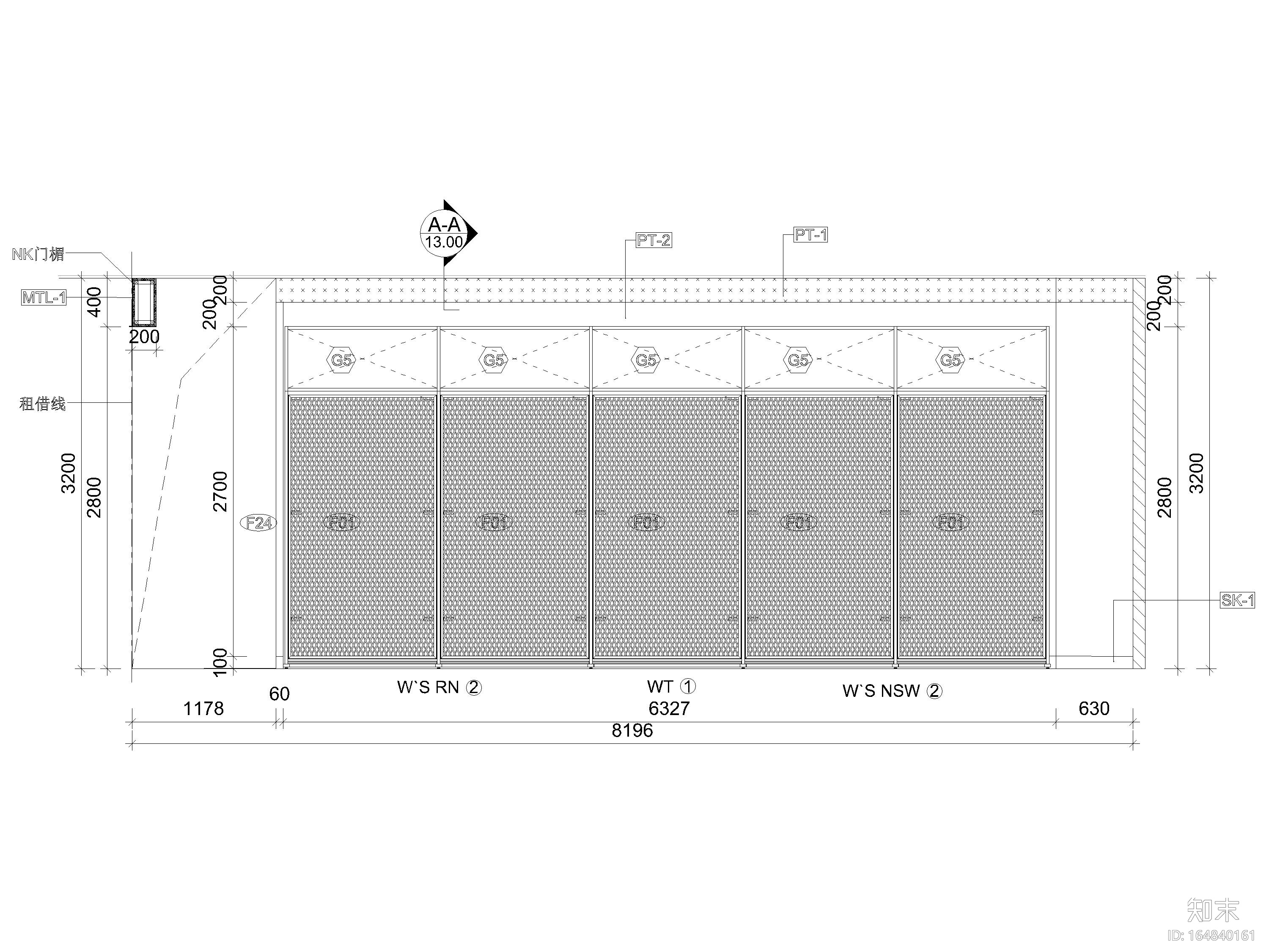 [四川]234㎡耐克旗舰店室内装饰设计施工图cad施工图下载【ID:164840161】