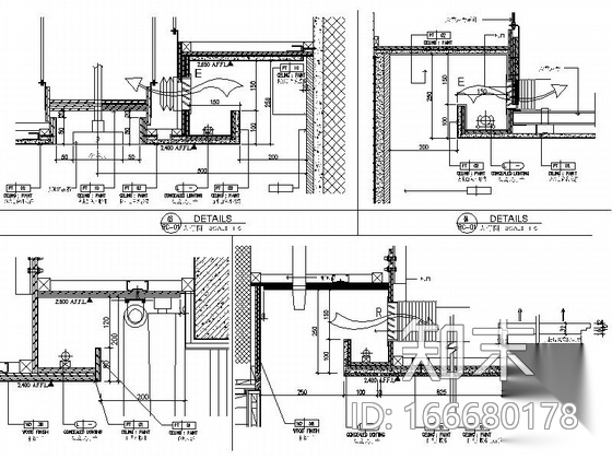 [中山]知名连锁商务酒店现代客房装修施工图cad施工图下载【ID:166680178】