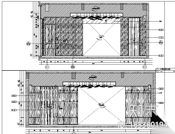 万科御河硅谷别墅样板房A施工图（附效果图、物料表）cad施工图下载【ID:165360194】