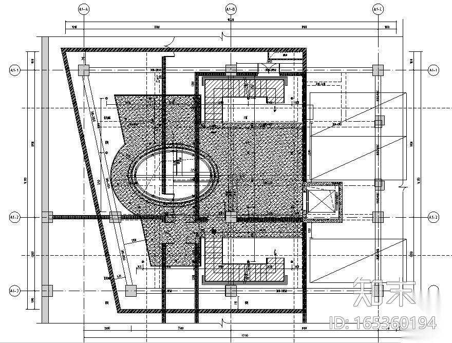 万科御河硅谷别墅样板房A施工图（附效果图、物料表）cad施工图下载【ID:165360194】