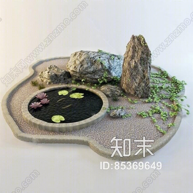 园艺小品3D模型下载【ID:85369649】