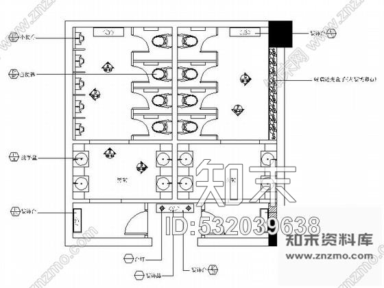 施工图四川豪华酒店公共卫生间室内装修施工图施工图下载【ID:532039638】