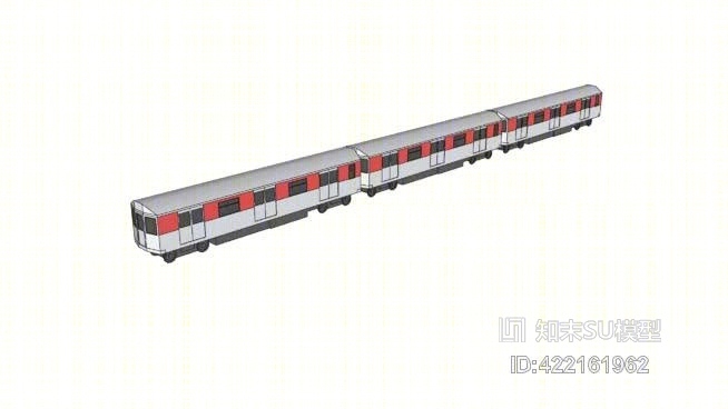 火车、地铁车厢SU模型下载【ID:422161962】