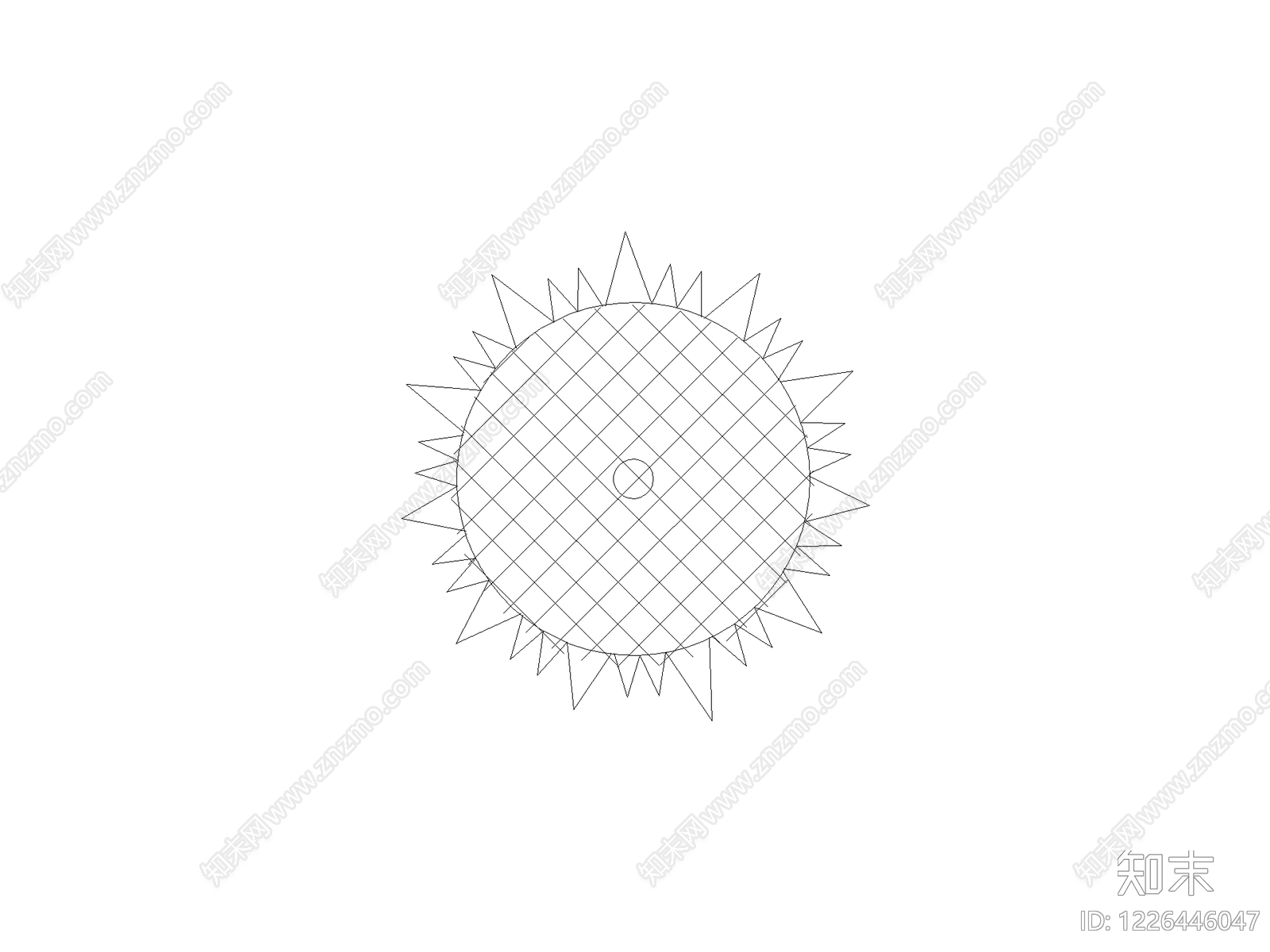 现代植物图块cad施工图下载【ID:1226446047】