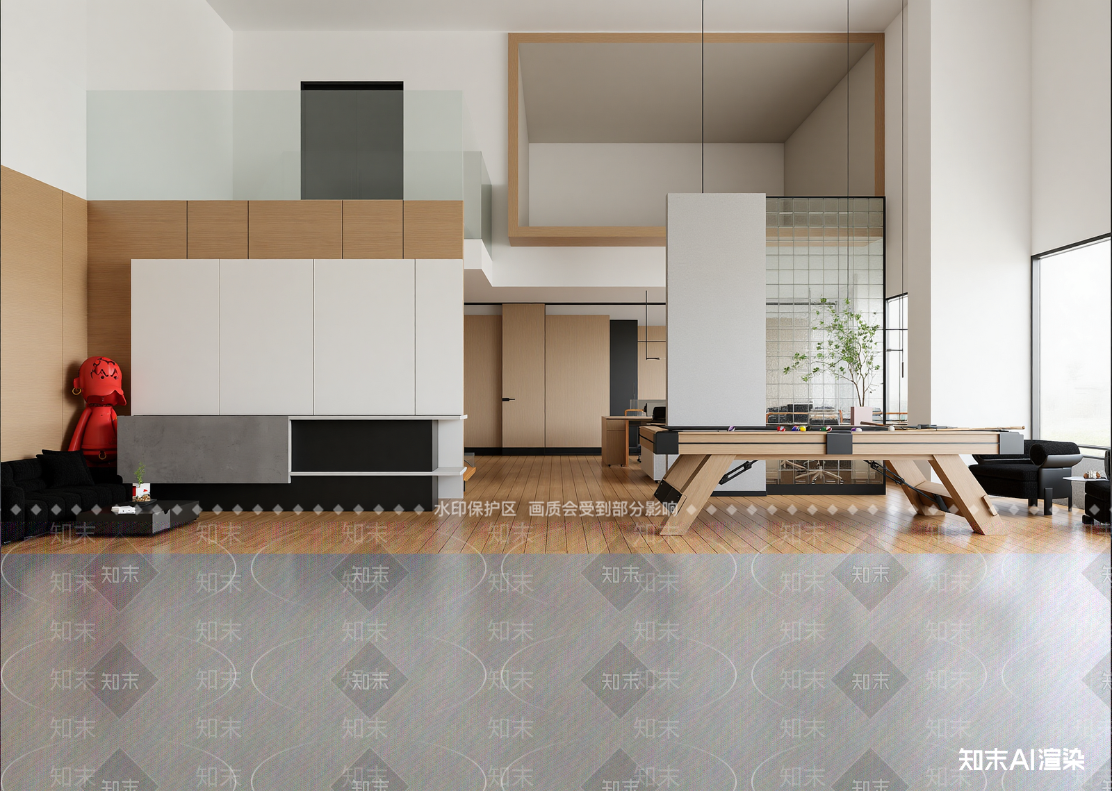 现代休息区3D模型下载【ID:1214376161】