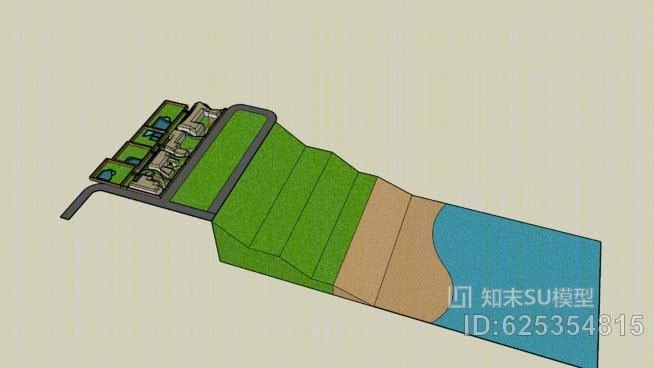 海边的4栋豪华公寓SU模型下载【ID:625354815】