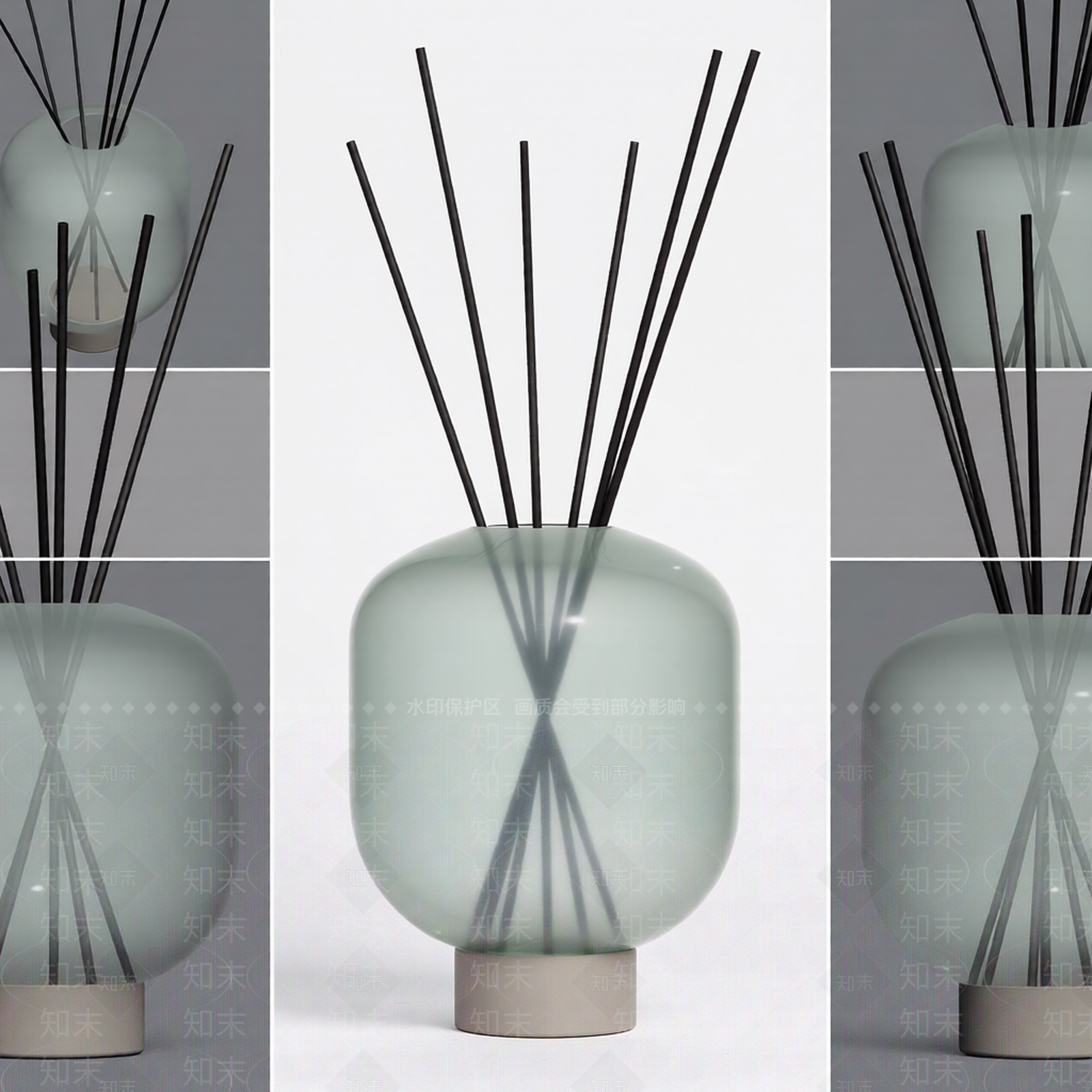 香薰摆件3D模型下载【ID:1206200373】