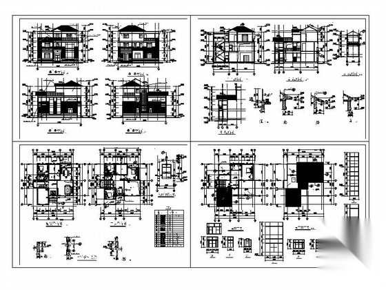 [新农村]某三层小康农居建筑方案图cad施工图下载【ID:165423121】