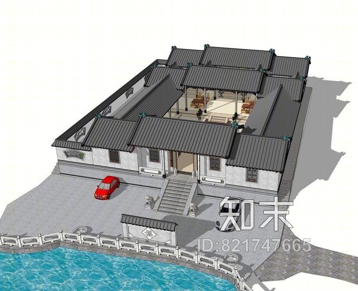 叶家老宅SU模型下载【ID:821747665】